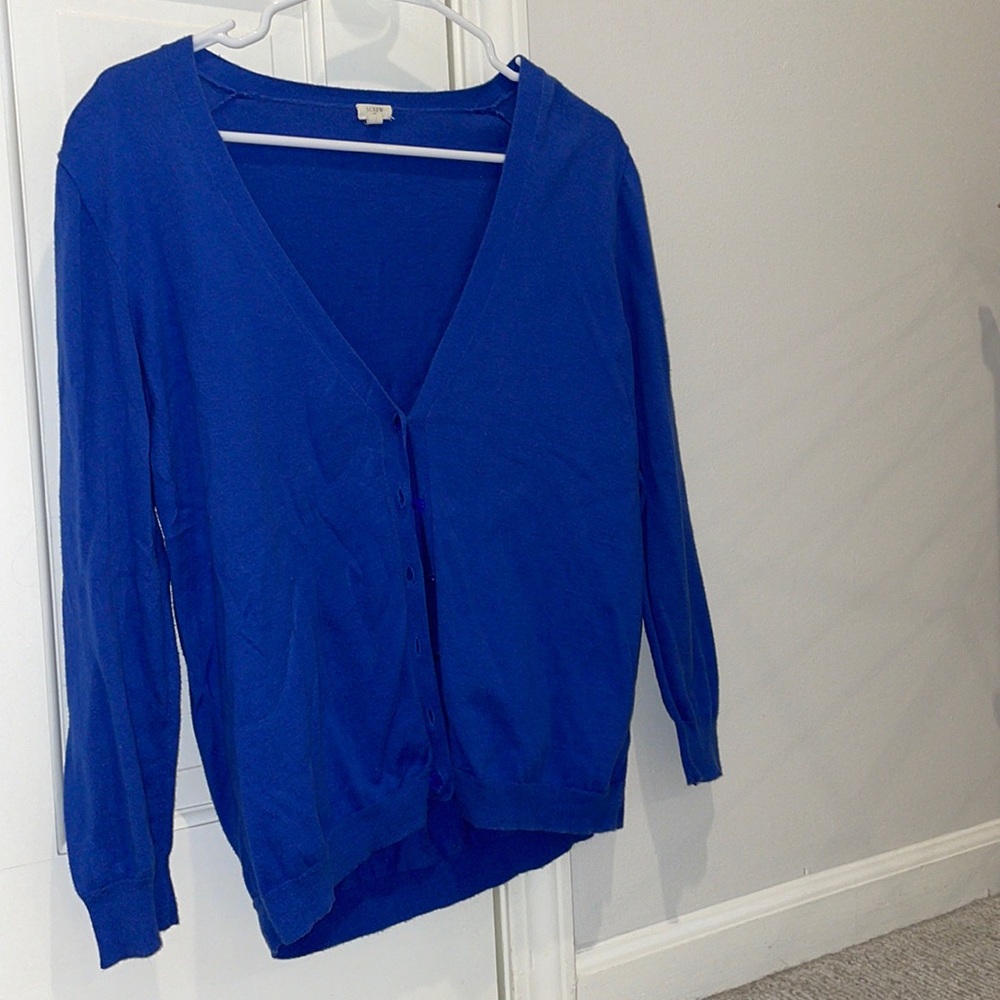 Jcrew Cardigan Royal Blue